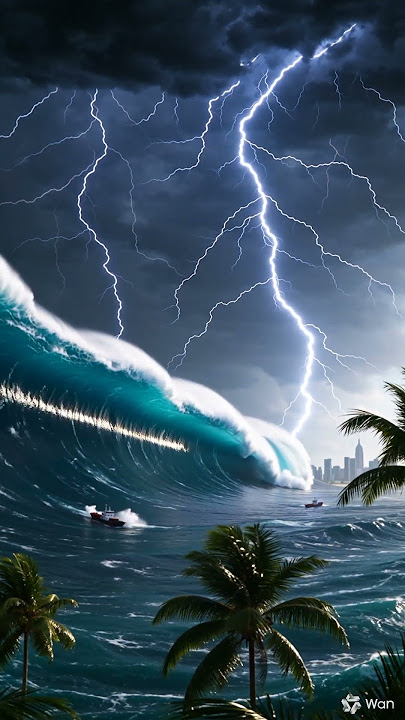“Giant Tsunami Wave Hits City 🌊😱 | Real Disaster Scene Caught on Camera”