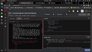 Practise JavaScript on codewars.com. Solving problem on Arrays