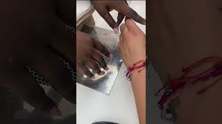 Real client appointment | Foreign set fill-in | French nail tip design and line work ♥️