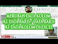 🔴 Merubah Data Kolom Menjadi Data Baris atau Sebaliknya di Excel