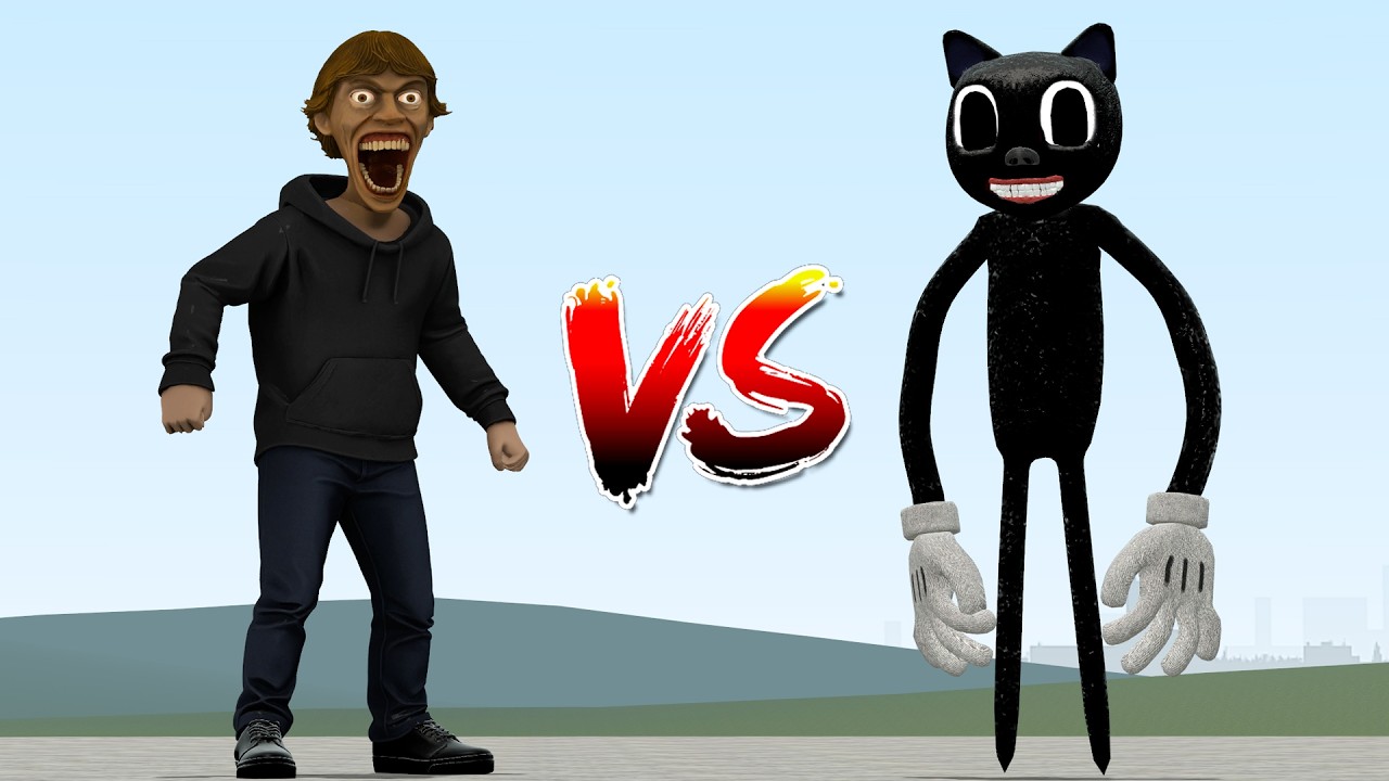 NEW 67 KID VS CARTOON CAT FROM TREVOR HENDERSON in Garry's Mod - YouTube