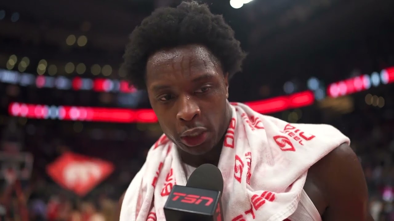 Anunoby “wrung out” after games due to his high energy on both ends of the  floor