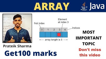 Array Introduction 100 MARKS in 28 days Prateik Sharma by Java Computer Applications Class X ICSE
