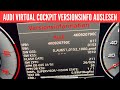Audi Virtual Cockpit Versionsinformation auslesen/ Hidden Engineering Menu / Tacho ohne OBD Tool