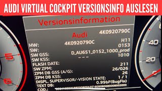 Audi Virtual Cockpit Versionsinformation auslesen/ Hidden Engineering Menu / Tacho ohne OBD Tool