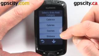 Changing the Data Fields on the Training Pages in the Garmin Edge 810 Bike Computer