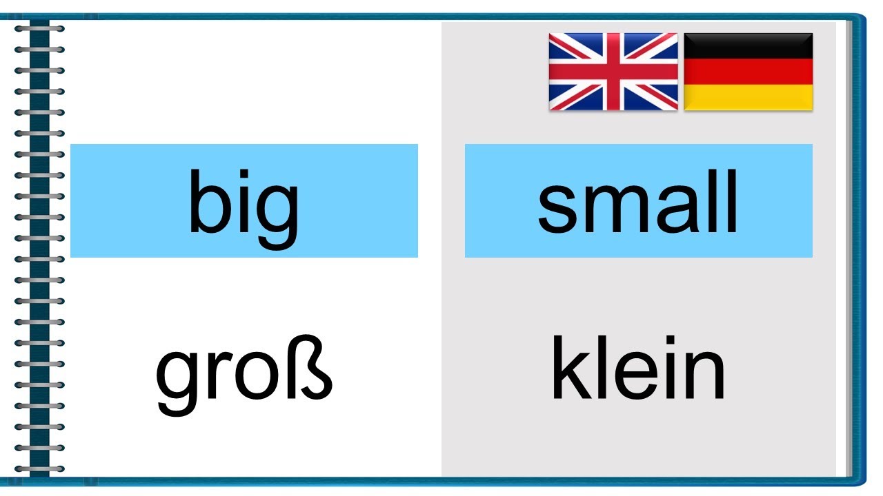 EnglishGerman Antonyms Learn German Englische Antonyme Lerne