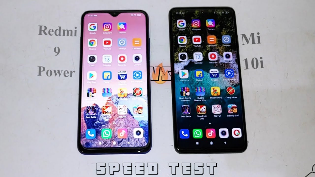 Mi 10i 5G vs Redmi 9 Power Speed Test Comparison⚡SNAPDRAGON 750G vs SNAPDRAGON 662
