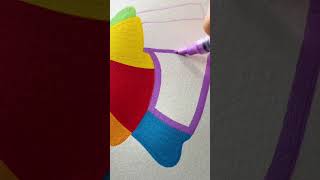 Immersive ASMR #acrylicmarkers #asmrart #minisatisfying #drawing #relaxing #adorablecrafts