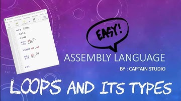 loops and its types in assembly language hindi/urdu