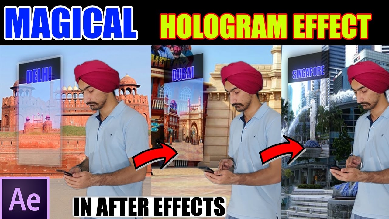 Hologram effect magic | vfx breakdown in Hindi | after effects - YouTube