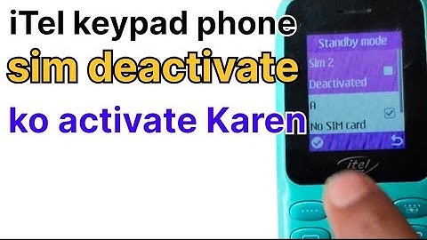 iTel keypad phone mein sim deactivate ko activate Karen network nahin a raha hai to ek bar yah Karen