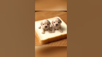Spreading AI Puppies On Bread #aiasmr #asmrsounds
