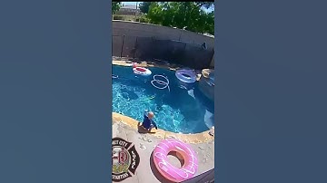 1-year-old saved from drowning in pool by dad