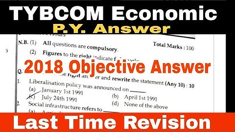 TYBCOM Economic objective nov 2018 answer