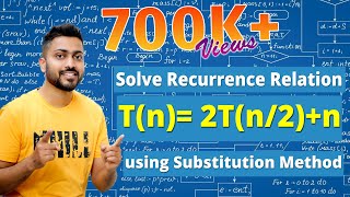 L-2.4: Recurrence Relation [ T(n)= 2T(n/2) +n] | Substitution Method | Algorithm screenshot 3