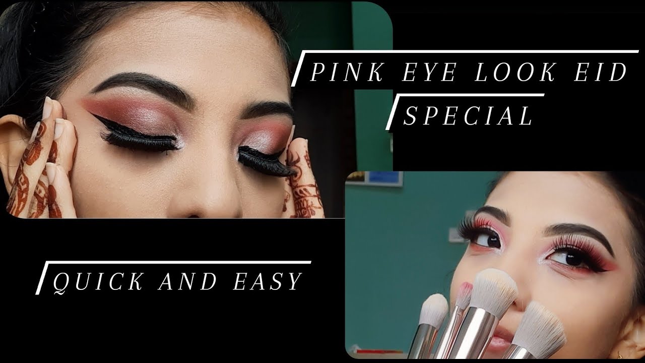 Pink Eyes makeup Look | Eid special | Quick and easy |