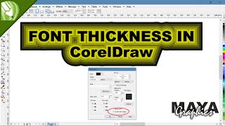How to increase font thickness in coreldraw