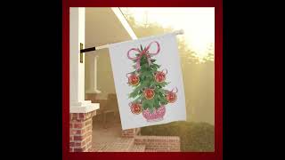 🎄✨ 25% OFF & FREE SHIPPING on personalized Christmas Garden Flags! #christmasdecor #christmas2024