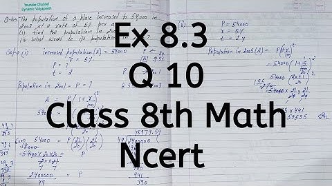 Ex 8.3, Q 10, Chapter 8, Comparing Quantities, Class 8 Math