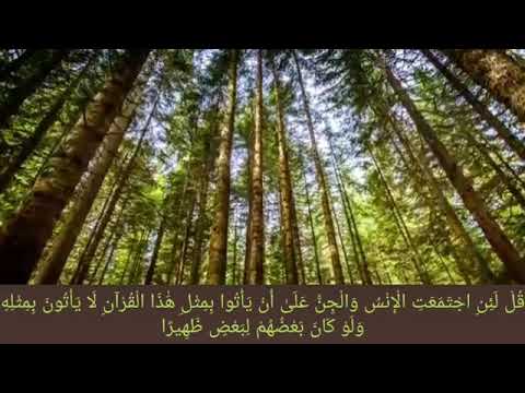 قل لئن اجتمعت الإنس والجن على أن يأتوا بمثل هذا القرآن لا يأتون بمثله ولو كان بعضهم لبعض ظهيرا