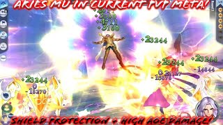 Saint Seiya: Awakening (KOTZ) - Aries Mu Current PvP Meta! Shield Protection   AOE True DMG!