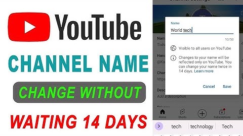 change youtube channel name without waiting 14 days / 14 दिनो का इंतजार किये बिना  चैनल का नाम बदले