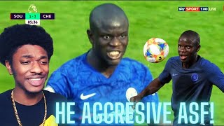NBA Fan Reacts To Angry N'Golo Kante! Furious Tackles \& Fouls!