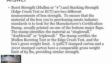 Long Boxes, 32ECT versus 200#. - www.long-boxes.com
