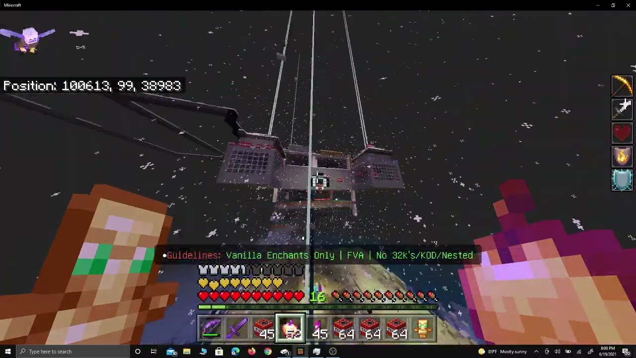 Griefing TSL base in Fallen Vanilla Anarchy Minecraft Realm (REUPLOAD 6-19-2021)