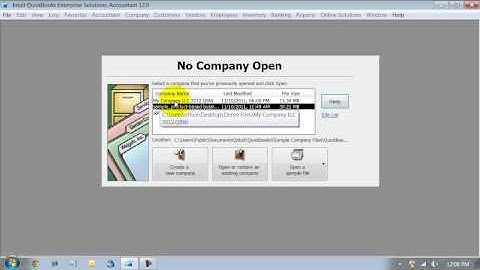 QuickBooks Training - Hide Company Files