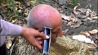 LONG to BALD ✂️ Most Satisfying Outdoor ASMR Shave