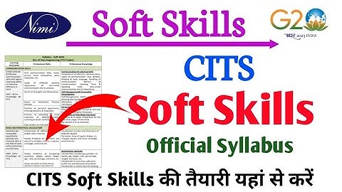 CITS Soft Skills official Syllabus ll @VijayKaliaCITS