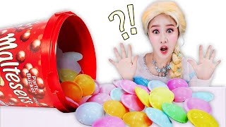 Elsa Amazing maltesers 신기한 몰티져스 통 Mukbang JiniYum 지니얌 먹방