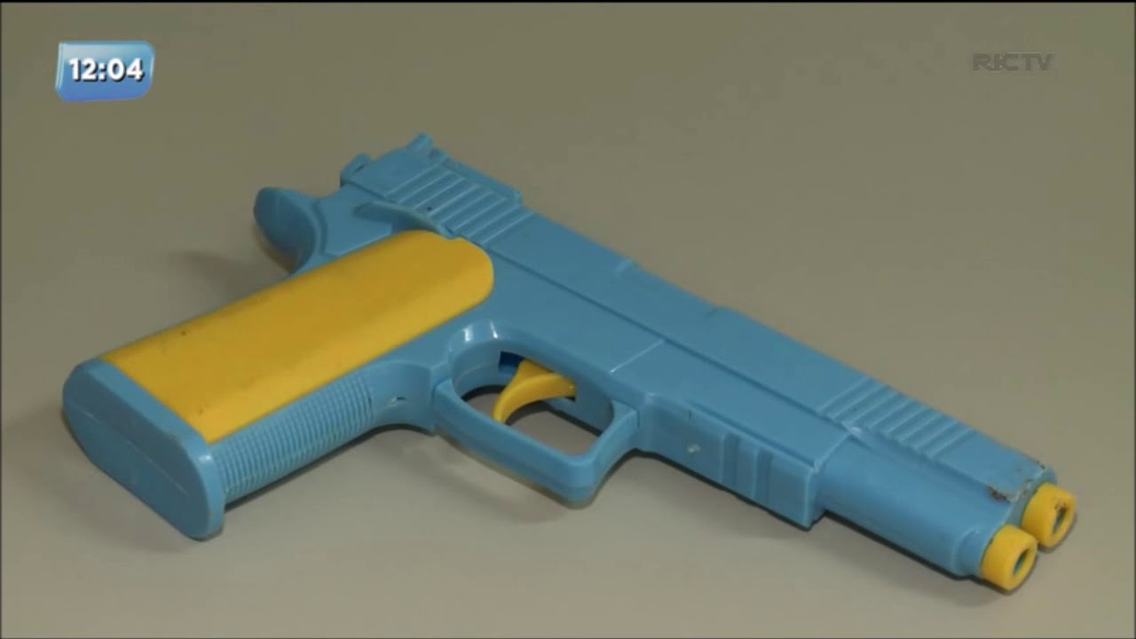 Pistola de Brinquedo Arma Plastica policial Arminha lança faisca