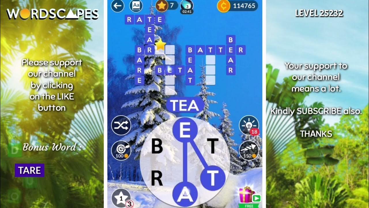 Wordscapes MASTER level 25232 - YouTube