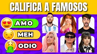 CALIFICA A FAMOSOS | Tier List Famosos  Elige el nivel