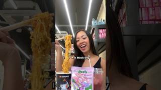 black and pink food at the korean convenience store 🖤🩷 #shorts