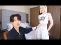 Boyfriend Rates My Korean Designer Outfits | International Couple