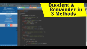 Quotient And Remainder in 3 Methods - C Programming