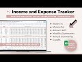 Income and expense tracker  annual budget spreadsheet  google sheets template  money tracker