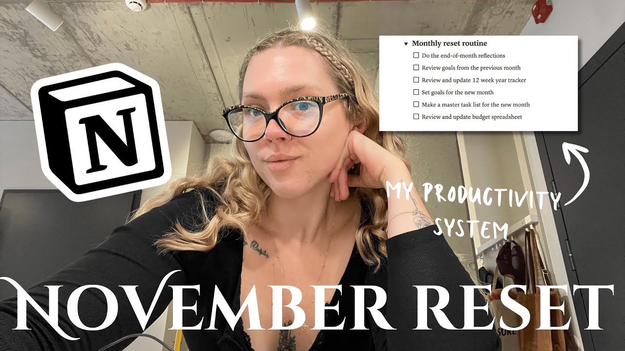 NOVEMBER MONTHLY RESET ROUTINE 🍂☕🥧 | setting goals & how I stay productive as an author