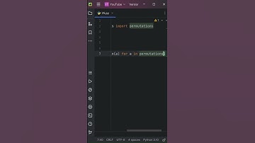 find all permutations of string in python #python #coding #youtubeshorts #youtube #shorts