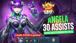 How I Defeated The Dark System Using Buff Angela Angela Gameplay For 2026 Massive Heal Angelamlbb