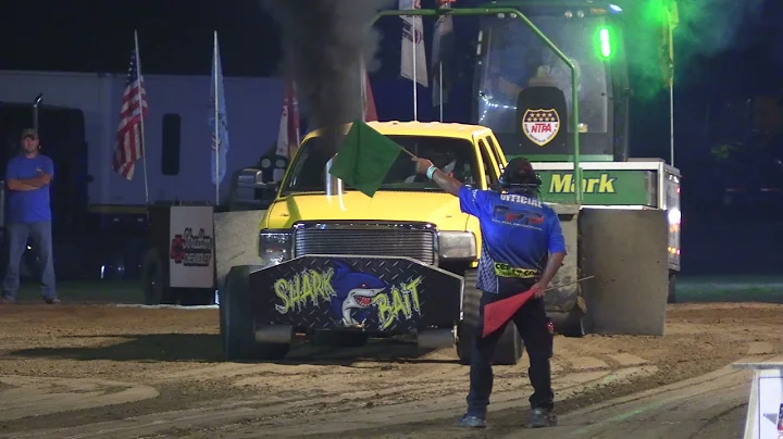 Jesse Warren with the Super Stock Diesel called "Shark Bait" at Canfield Fair