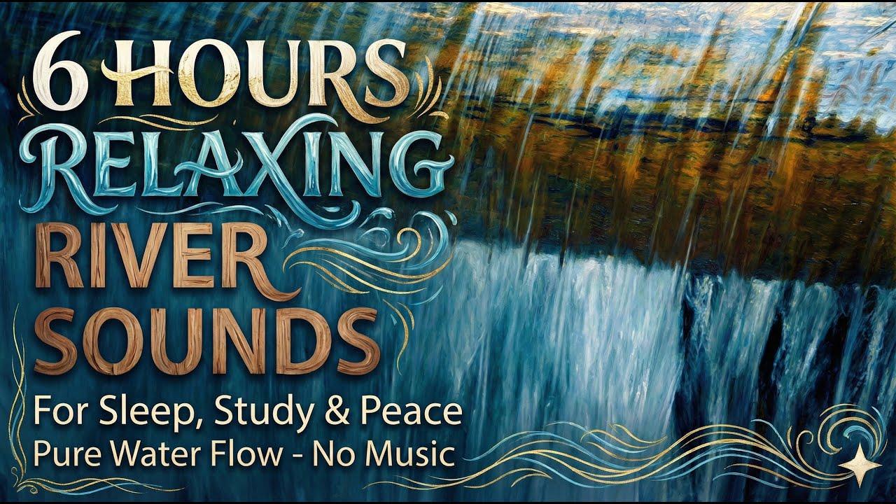 6 Hours Relaxing River Sounds for Sleep & Study | Pure Water Flow (No Music)