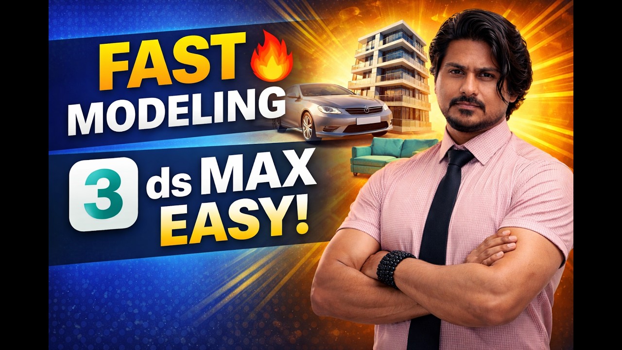 3ds Max Beginner Tutorial | Fast & Easy Modeling (Step by Step) - YouTube
