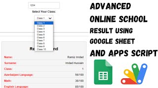 How to Build an Advanced Online Result Portal using Google Sheets & google apps script screenshot 1