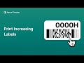 PRINT INCREASING LABELS - Brother Label Printer