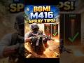M416 laser spray Tips and Tricks!🆗✔️#shorts #bgmi #gaming #pubgmobile